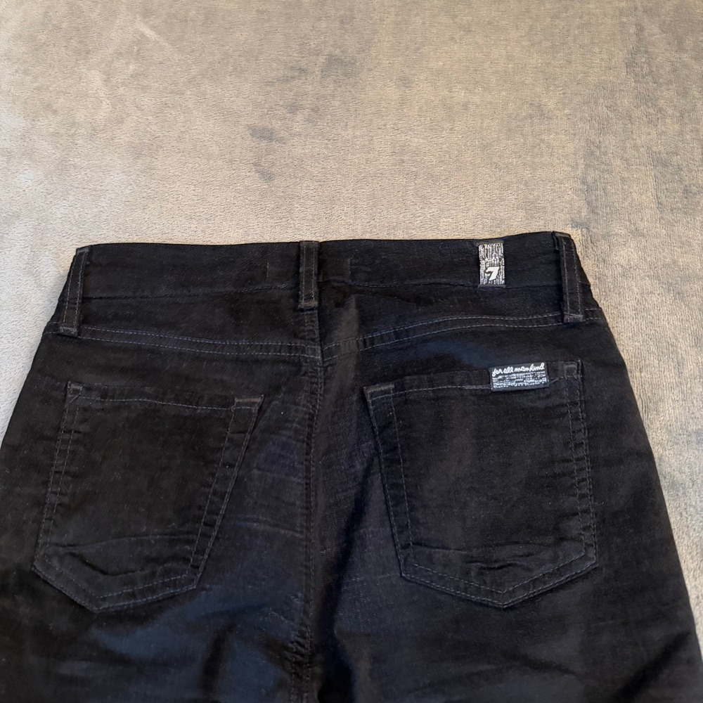 7 For All Mankind Black Skinny Pants Viscose Blend Stretch Women‎ Size 25
